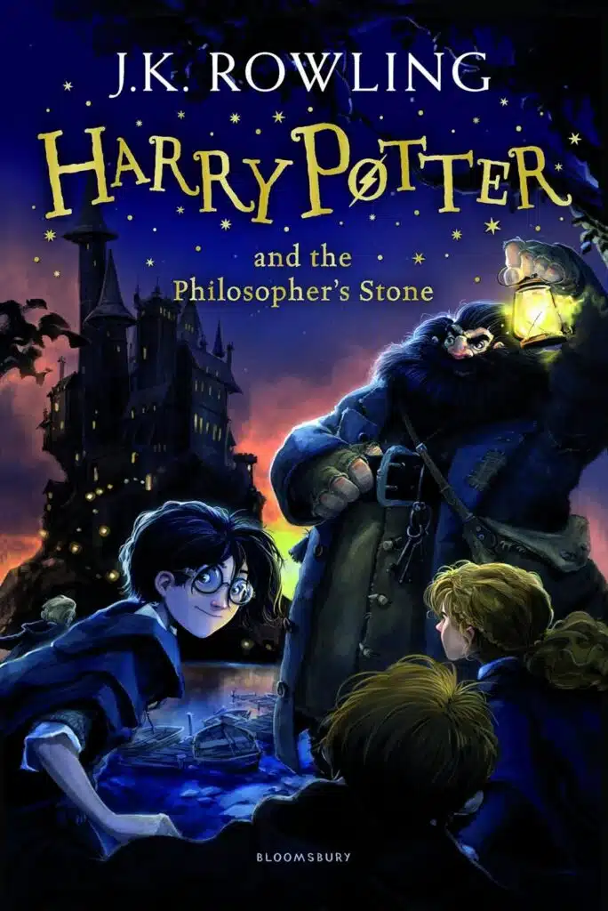 Capa do livro "Harry Potter and the Philosopher's Stone."